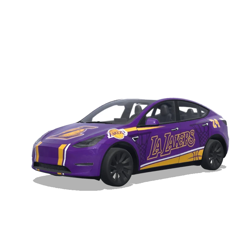Tesla Model Y wrap design - Los Angeles Lakers