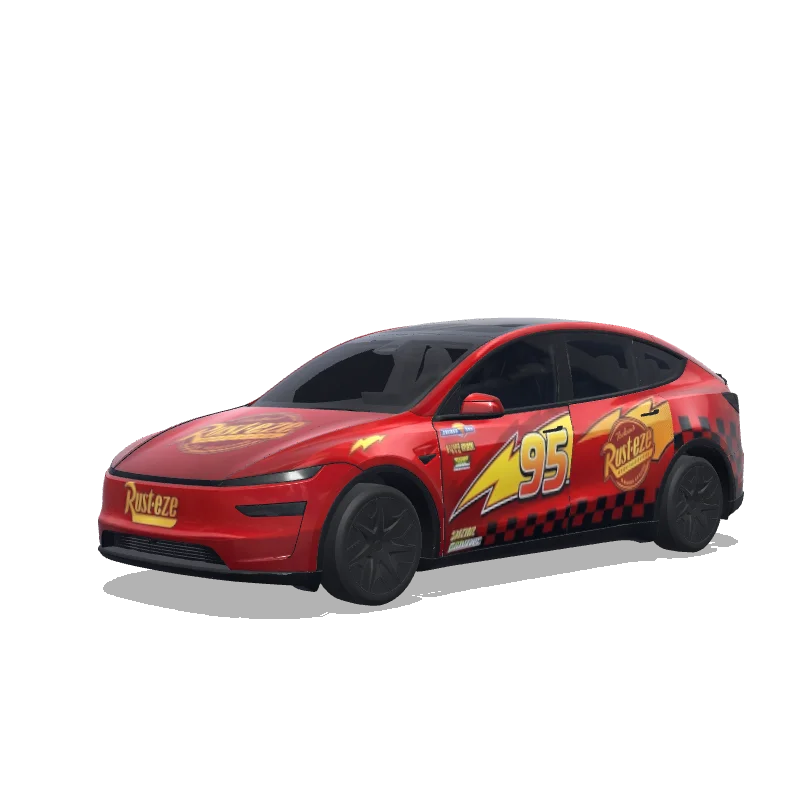 Tesla Model Y L wrap design - mcqueen