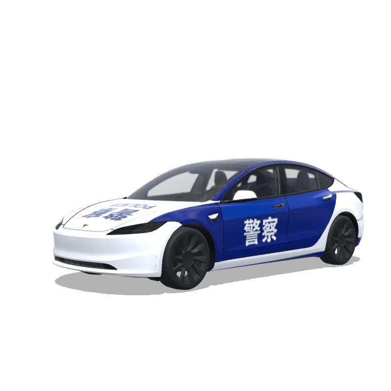 Tesla Model 3 (2024+) wrap design - china police car