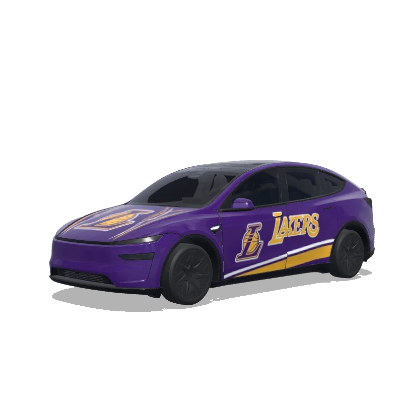 Tesla Model Y L wrap design - LAKERS