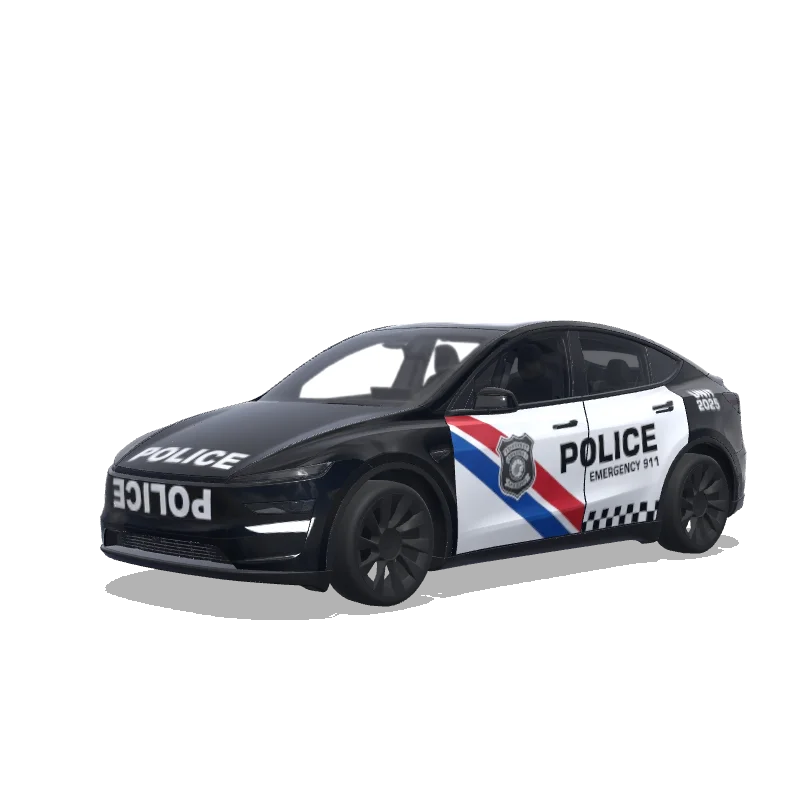 Tesla Model Y (2025+) custom wrap design - free download PNG