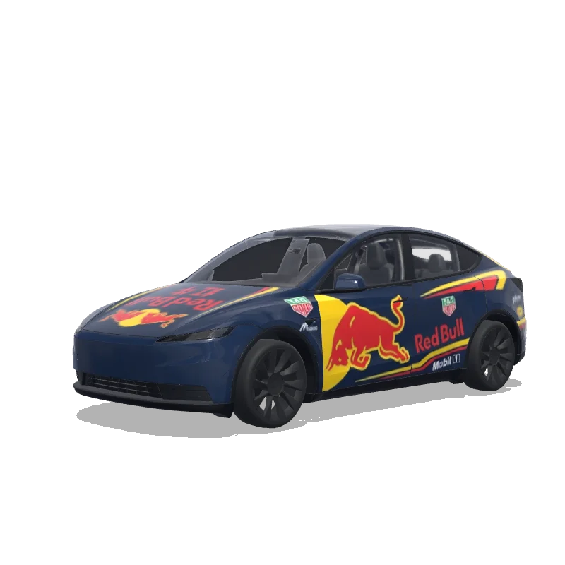 Tesla Model Y (2025+) wrap design - 红牛赛车