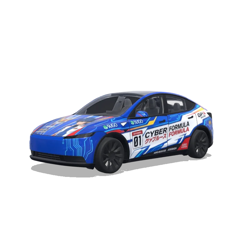 Tesla Model Y (2025+) wrap design - Future GPX Cyber Formula Style