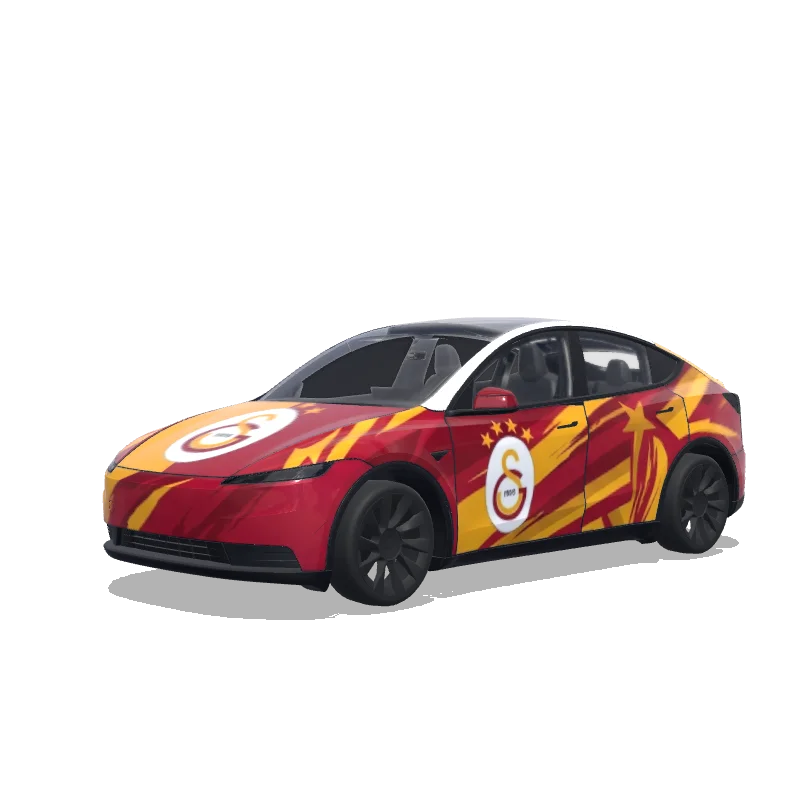 Tesla Model Y (2025+) custom wrap design - free download PNG