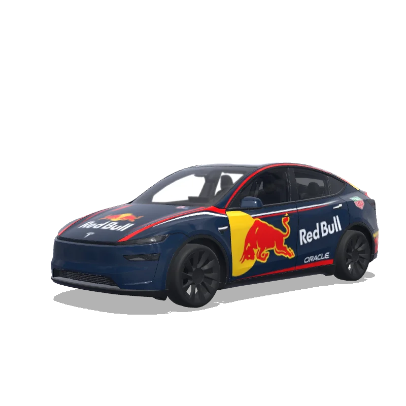 Tesla Model Y (2025+) wrap design - f1 machine redbull 2025