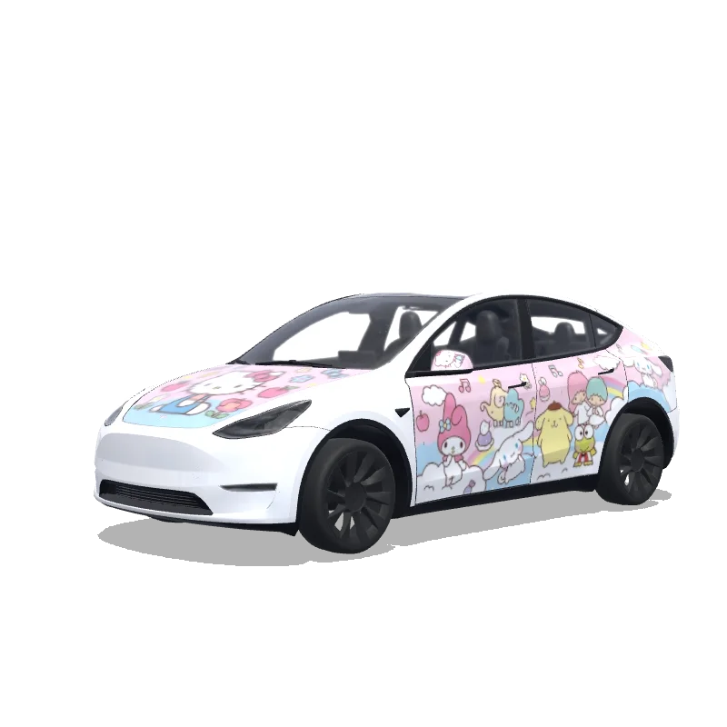 Tesla Model Y wrap design - sanrio
