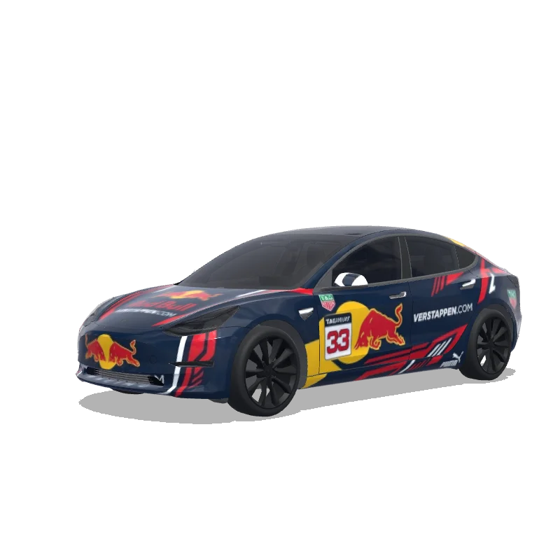 Tesla Model 3 wrap design - Verstappen.com racing GT3