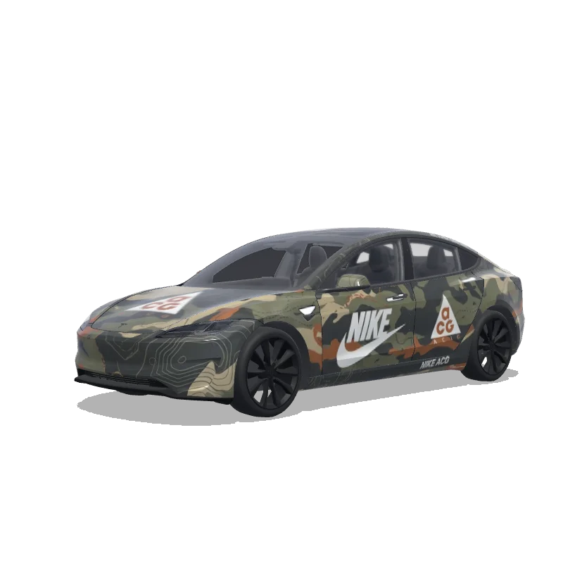 Tesla Model 3 (2024+) wrap design - nike acg car