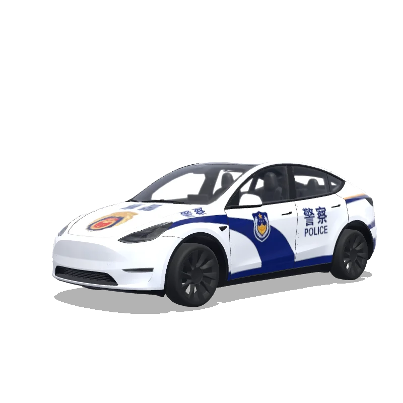 Tesla Model Y wrap design - 中国警车涂装
