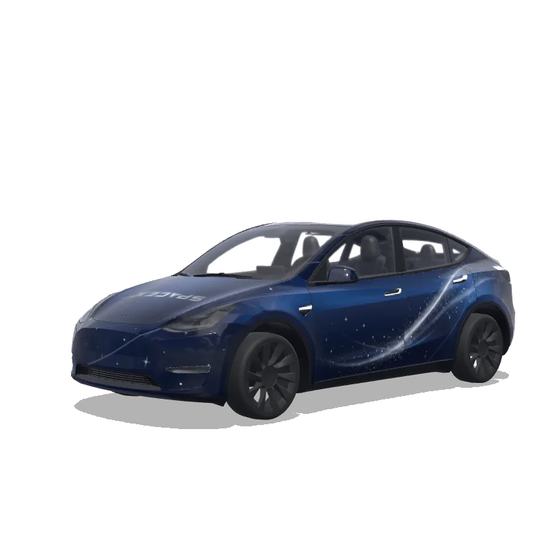 Tesla Model Y wrap design - Space X. Simple and classy