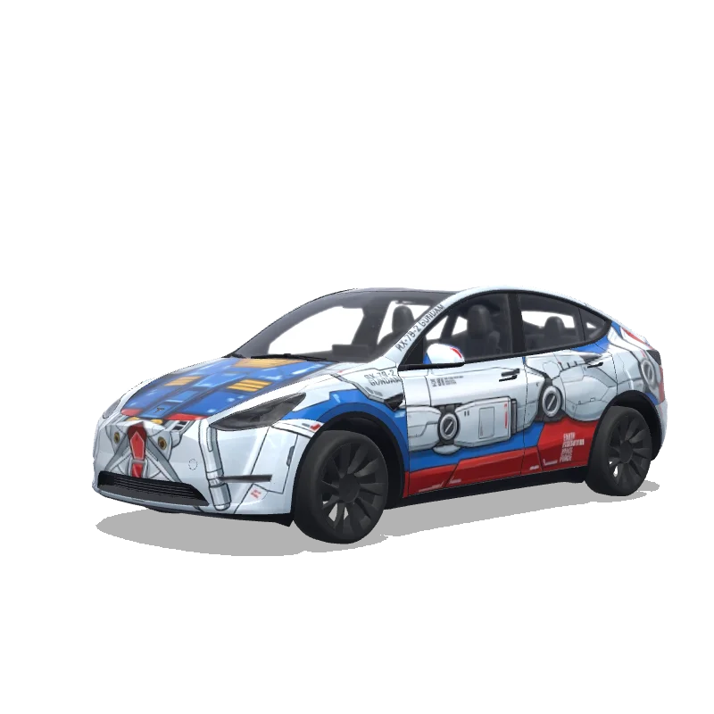 Tesla Model Y wrap design - 高达