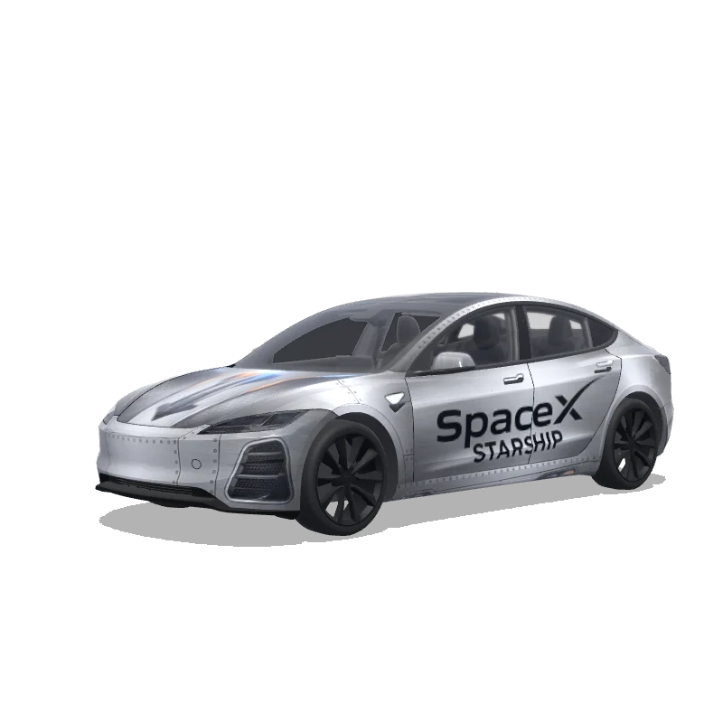 Tesla Model 3 (2024+) wrap design - SpaceX Starship