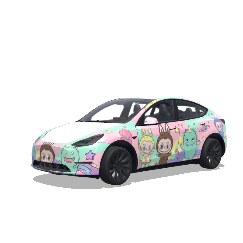 Tesla Model Y wrap design - labubu
