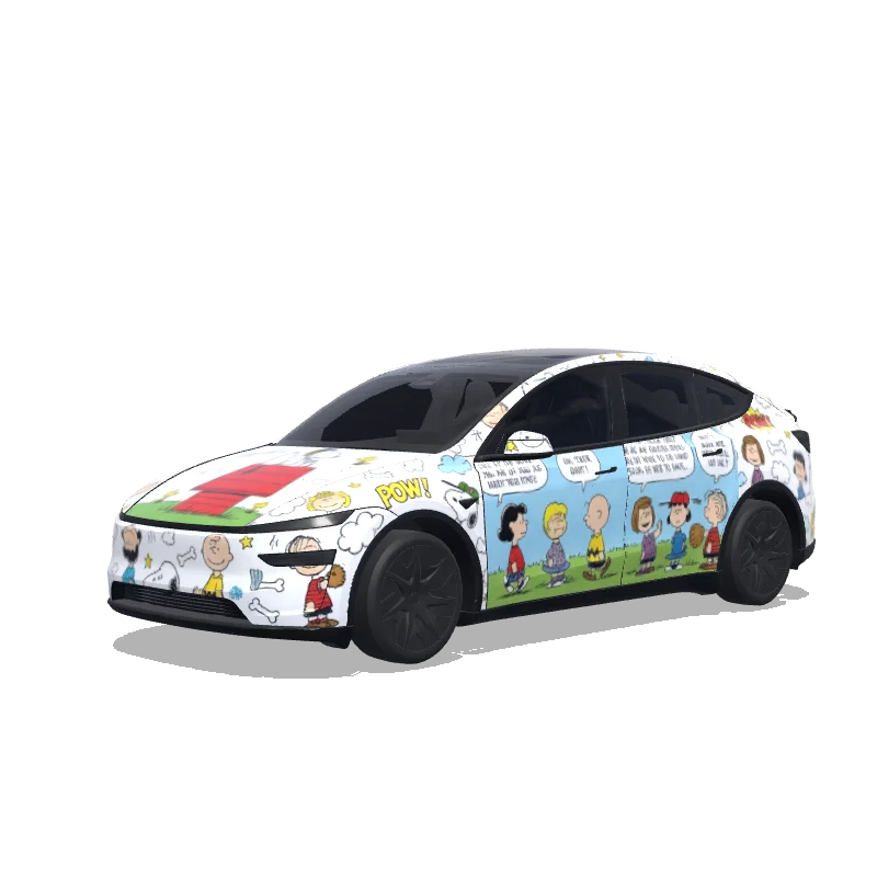 Tesla Model Y L wrap design - Snoopy