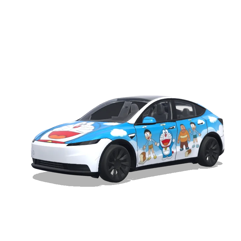Tesla Model Y (2025+) wrap design - 哆啦 A 梦