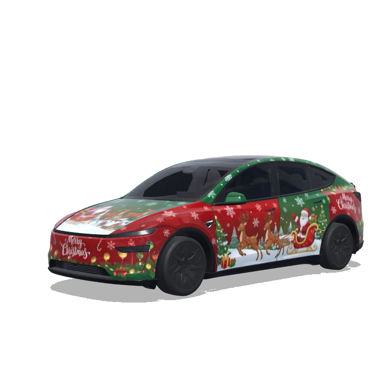 Tesla Model Y L custom wrap design - free download PNG