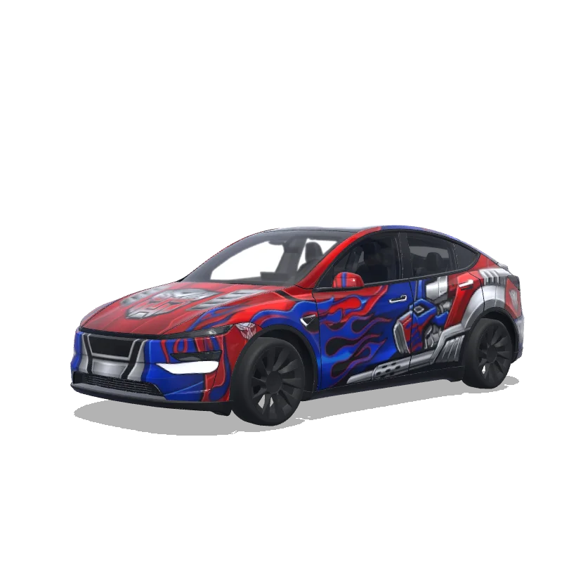 Tesla Model Y (2025+) wrap design - Make it a look like optimus prime from transformers.