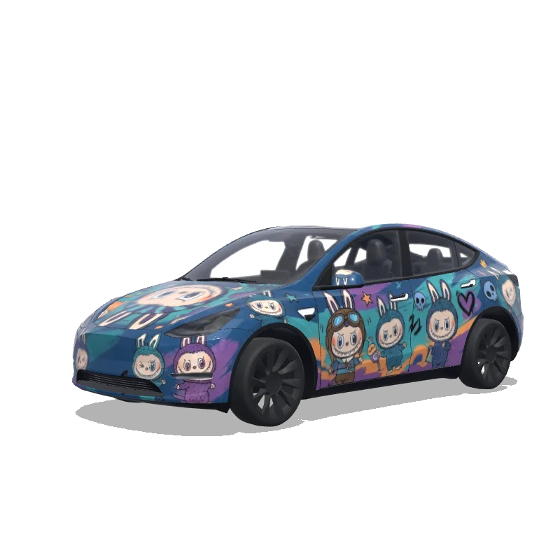 Tesla Model Y wrap design - Labubu