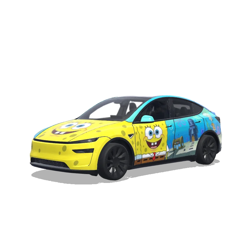 Tesla Model Y (2025+) wrap design - SpongeBob SquarePants