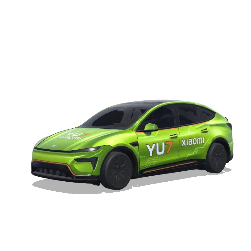 Tesla Model Y L wrap design - 我要一个绿色小米YU7的皮肤,细节做好一点。
