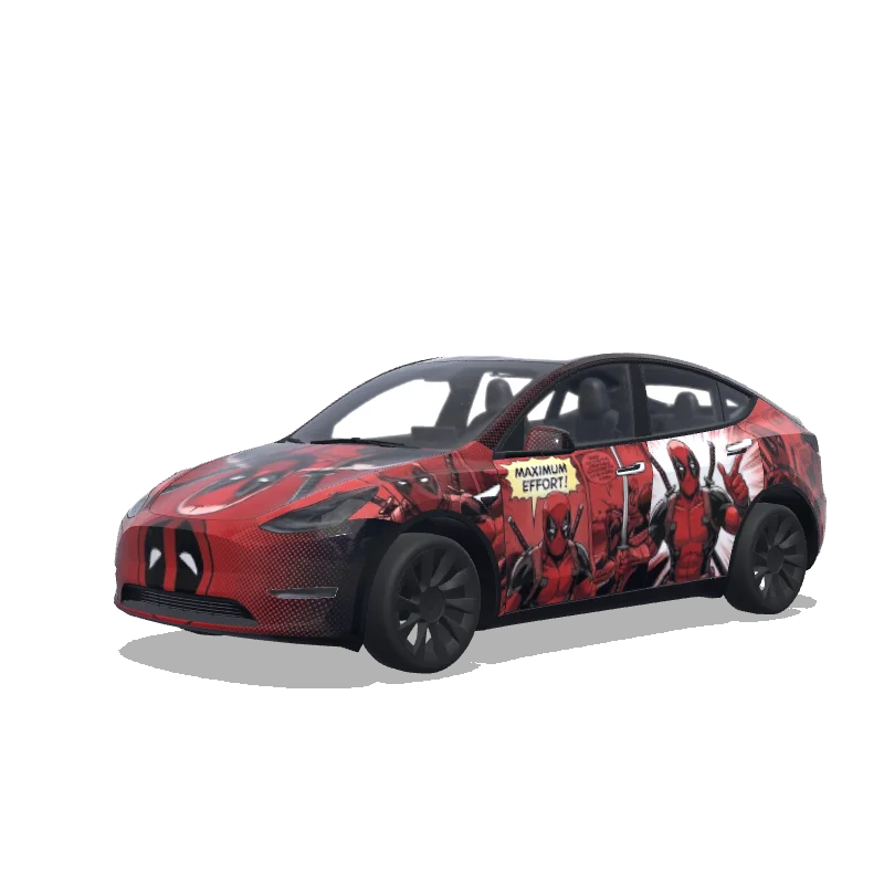 Tesla Model Y wrap design - Deadpool