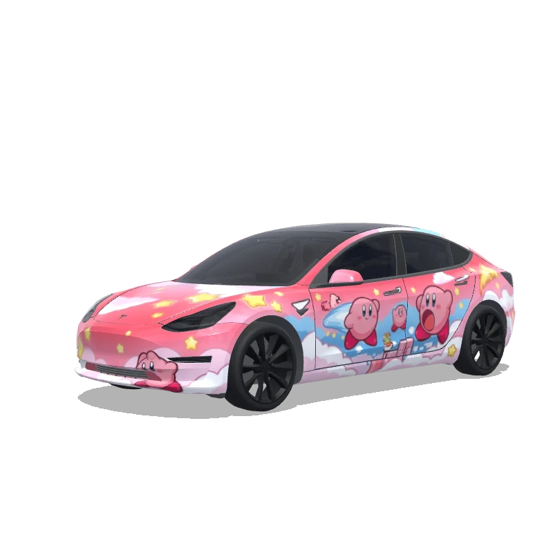 Tesla Model 3 wrap design - kirby