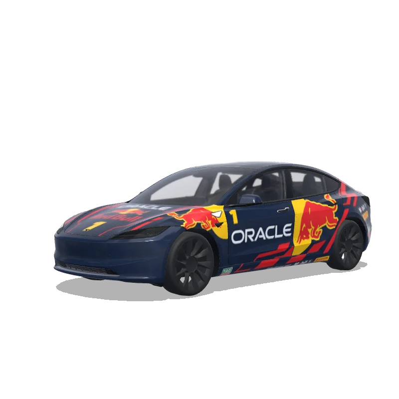Tesla Model 3 (2024+) wrap design - F1 Red Bull raceing