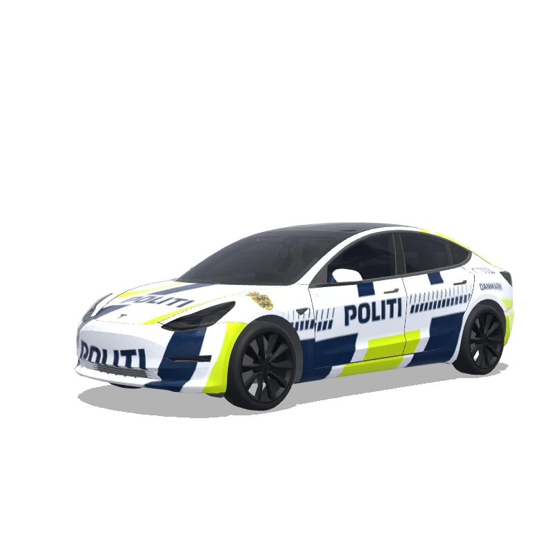 Tesla Model 3 wrap design - danish-policecar