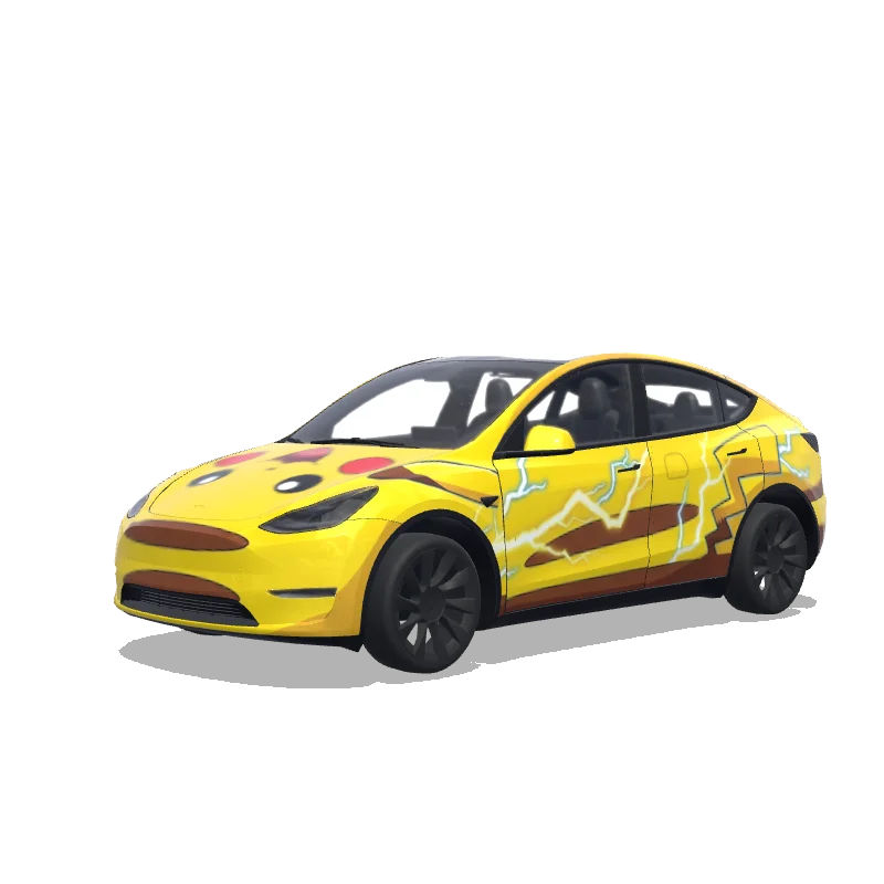 Tesla Model Y wrap design - pikachu