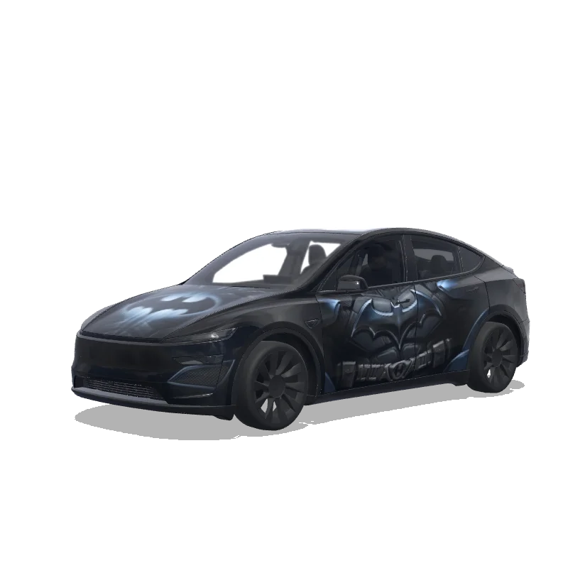 Tesla Model Y (2025+) wrap design - make high quality design for a batman