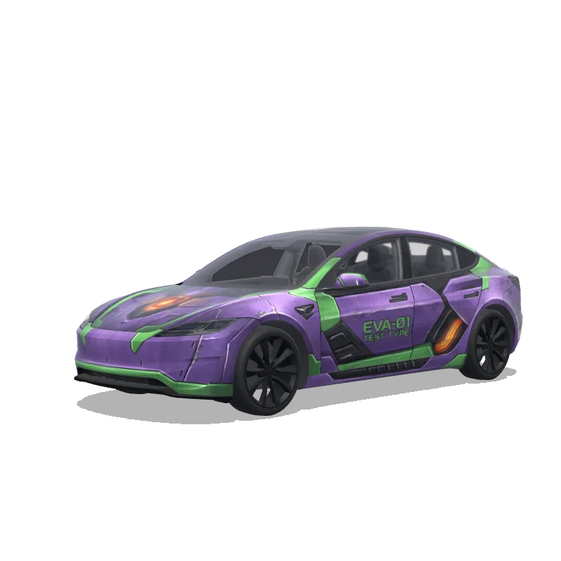Tesla Model 3 (2024+) wrap design - evagelion 01
