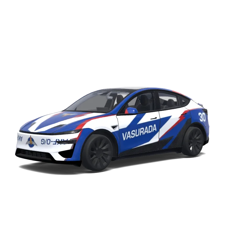 Tesla Model Y (2025+) custom wrap design - free download PNG