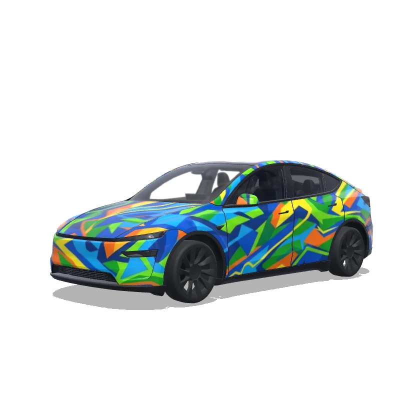 Tesla Model Y (2025+) wrap design - Fill all the content, no black board