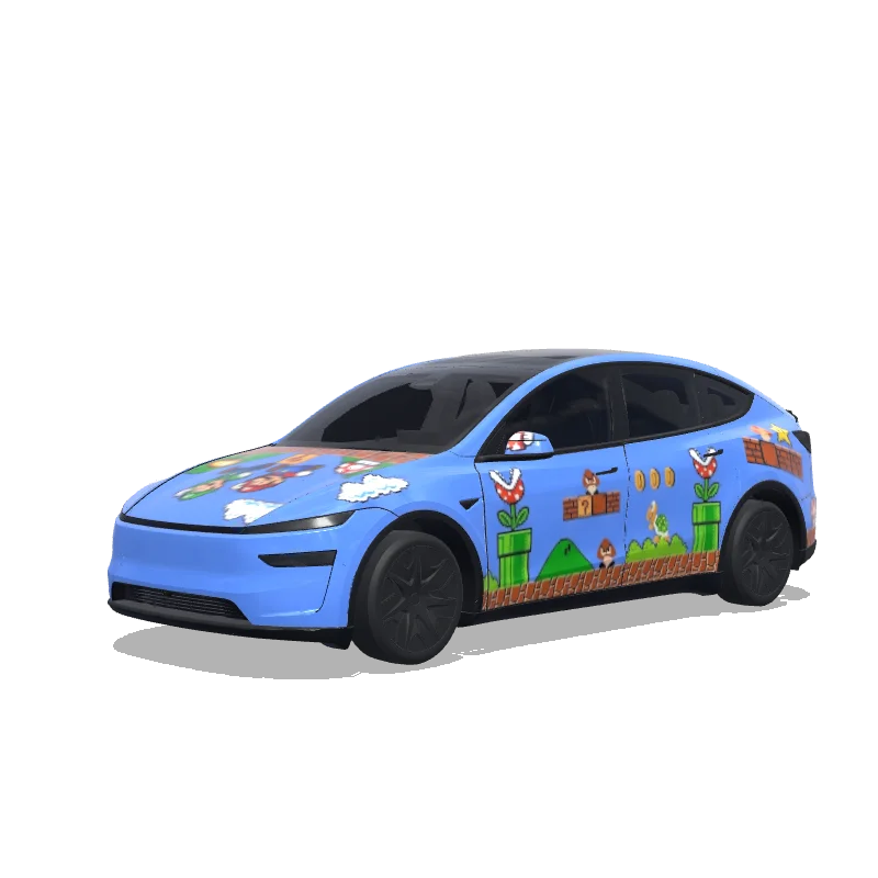 Tesla Model Y L wrap design - Super Mario
