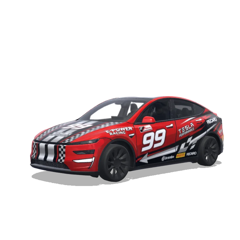 Tesla Model Y (2025+) custom wrap design - free download PNG