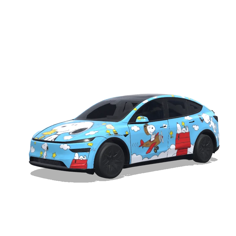 Tesla Model Y L wrap design - Snoopy