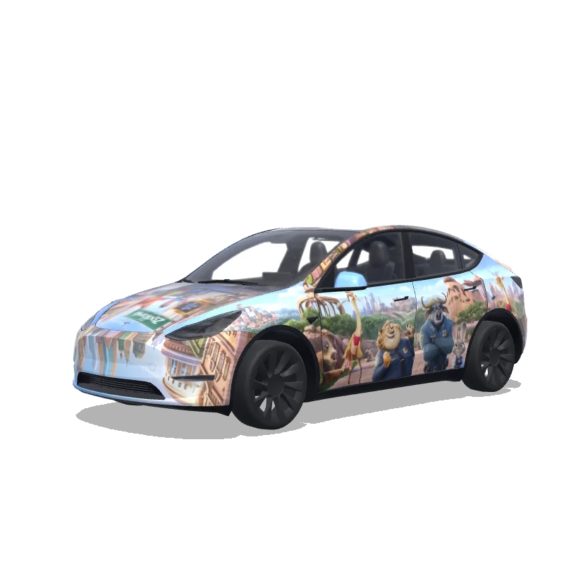 Tesla Model Y wrap design - Zootopia