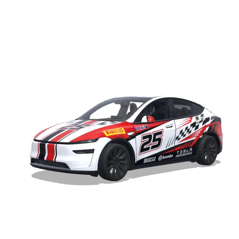 Tesla Model Y (2025+) custom wrap design - free download PNG