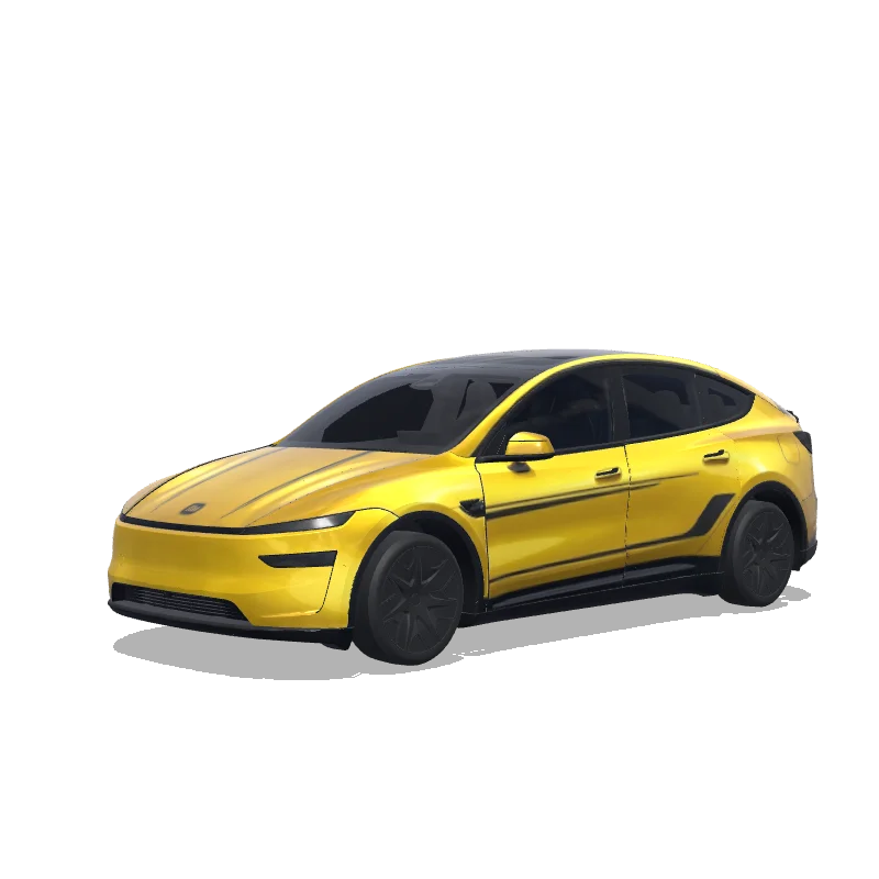 Tesla Model Y L wrap design - 小米su7 ultra黄色