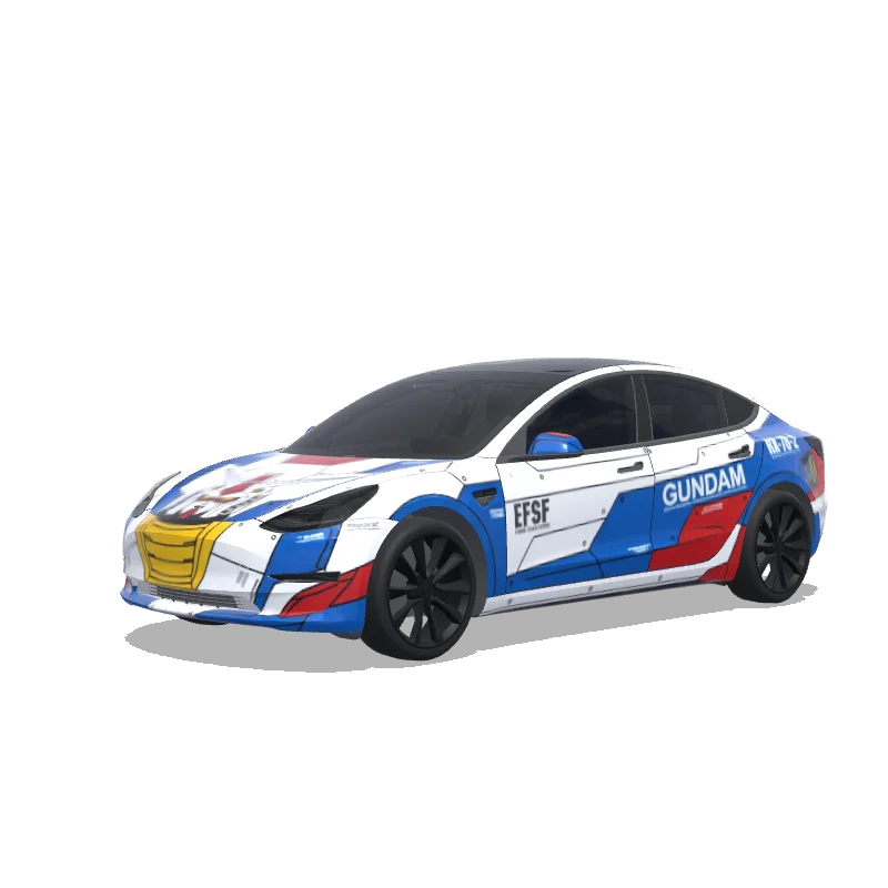 Tesla Model 3 wrap design - Gundam