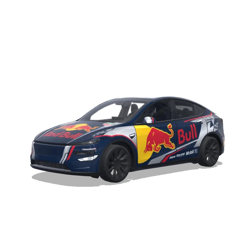 Tesla Model Y (2025+) wrap design - redbull race car