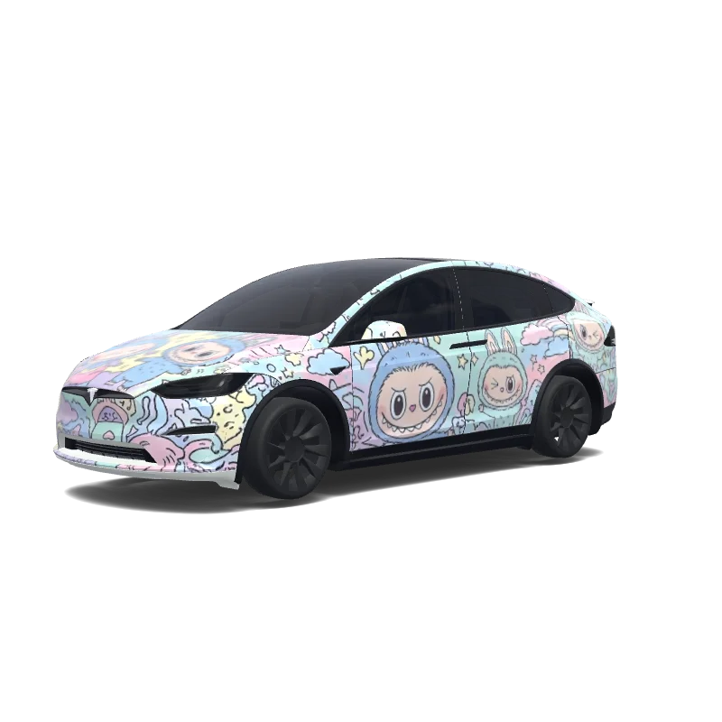 Tesla Model X wrap design - Labubu.