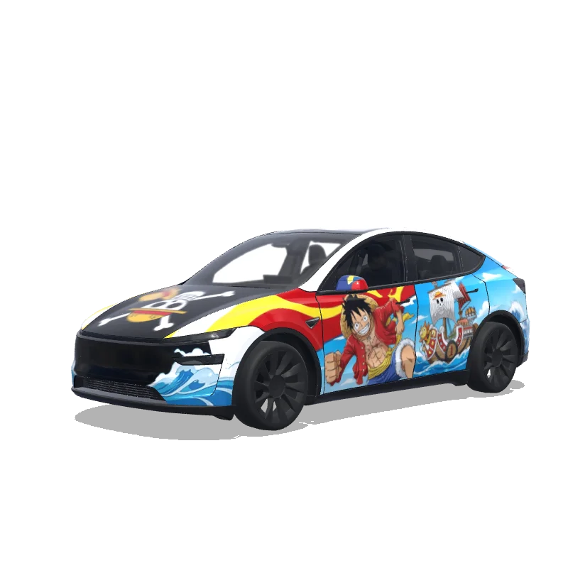 Tesla Model Y (2025+) wrap design - one piece luffy