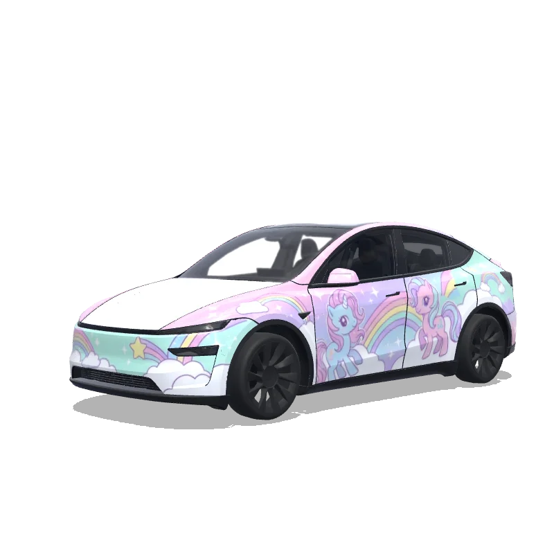 Tesla Model Y (2025+) wrap design - little pony style