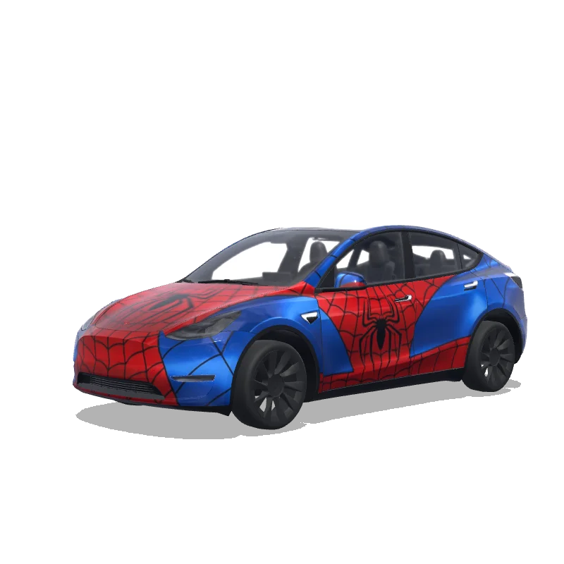 Tesla Model Y wrap design - Spiderman