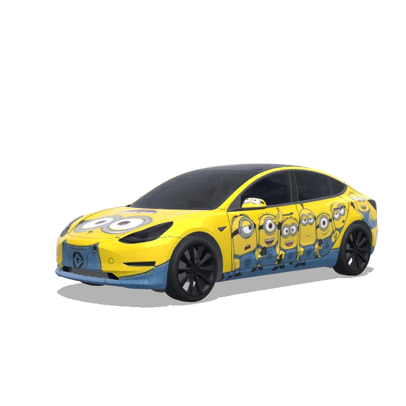 Tesla Model 3 wrap design - Minions styles