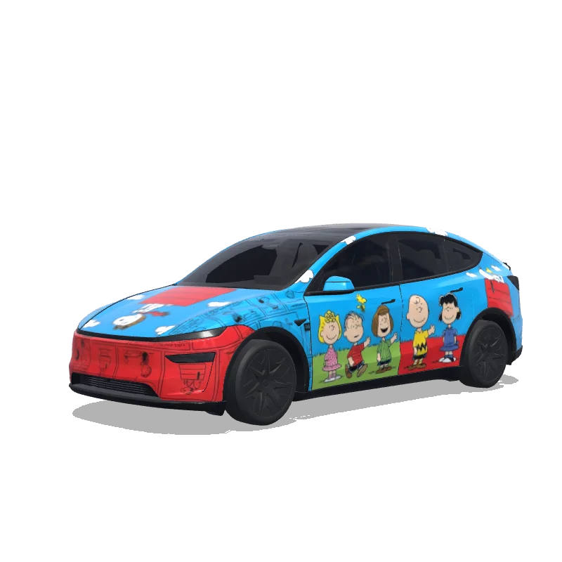Tesla Model Y L wrap design - Snoopy