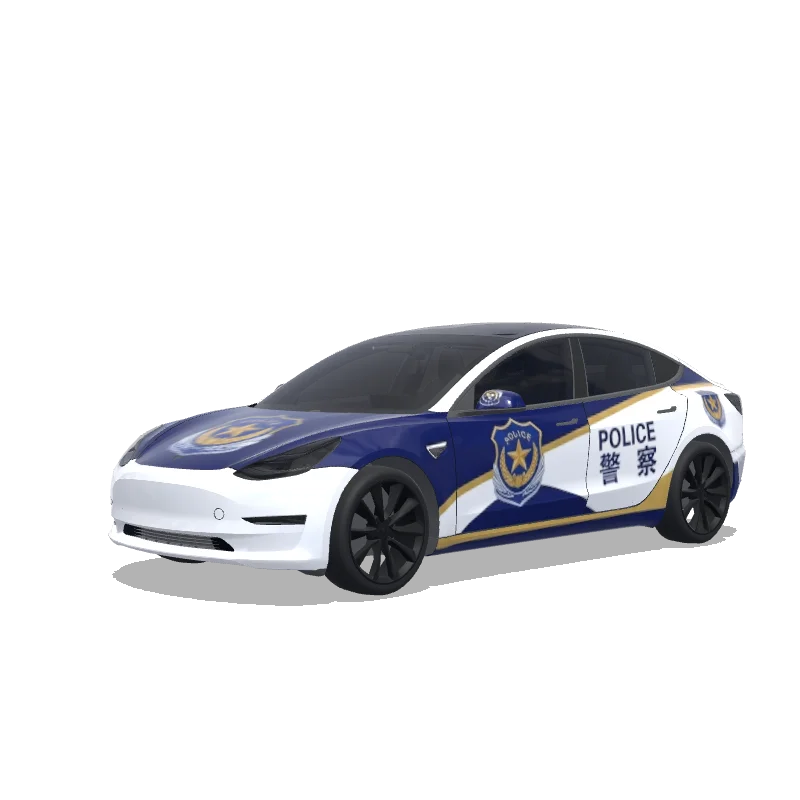 Tesla Model 3 wrap design - 警察