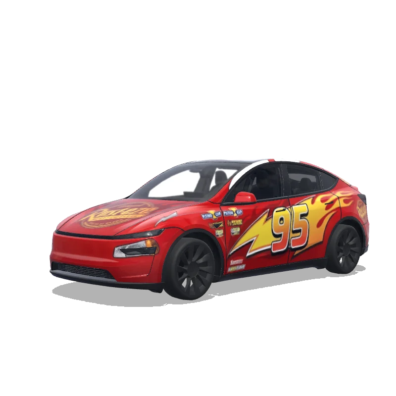 Tesla Model Y (2025+) wrap design - Disney the car lighting McQueen