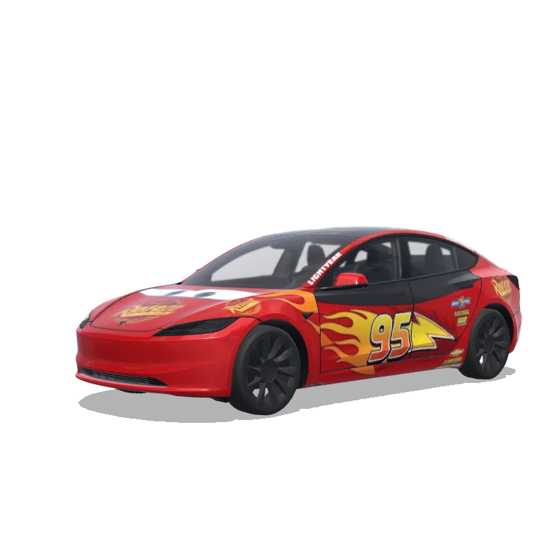 Make a lightning mcqueen wrap